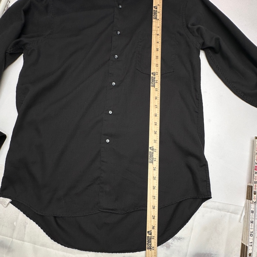 Milano Uomo Men's Classic Leo Black button Shirt Korean collar size‎ 16-32/33 - Picture 6 of 8